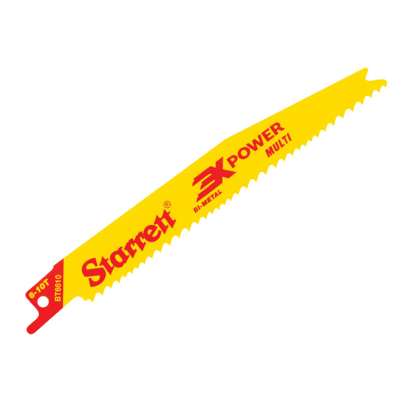 Starrett BT6610-5 Bi-Metal Reciprocating Blade, Tapered 152mm 6-10 TPI (Pack 5) Starrett BT6610-5 Bi-Metal Reciprocating Blade, Tapered 152mm 6-10 TPI (Pack 5)