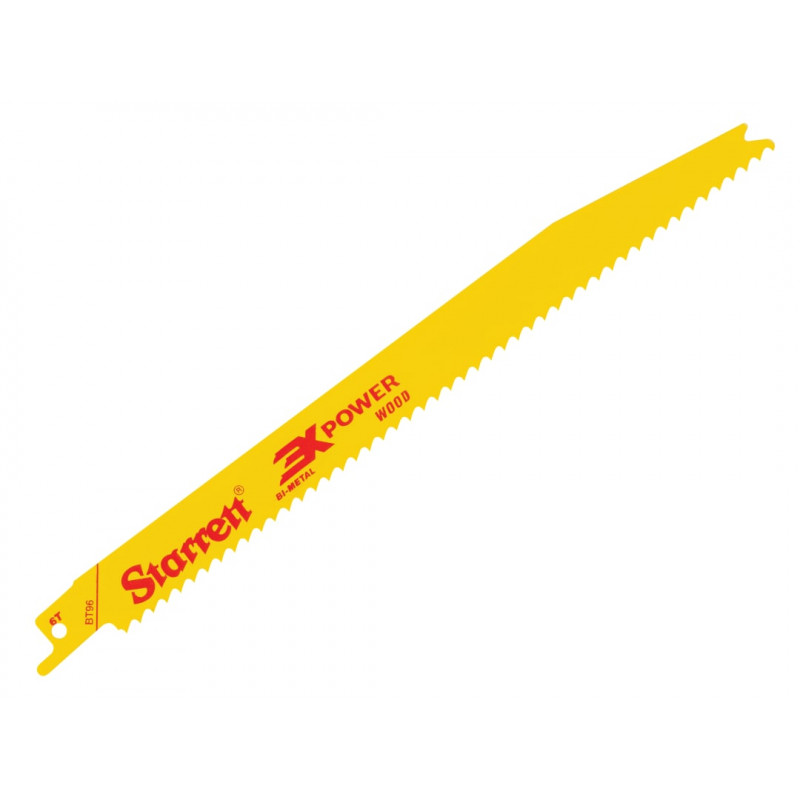 Starrett BT96-5 Bi-Metal Reciprocating Blade, Wood Tapered 228mm 6 TPI (Pack 5) Starrett BT96-5 Bi-Metal Reciprocating Blade, Wood Tapered 228mm 6 TPI (Pack 5)