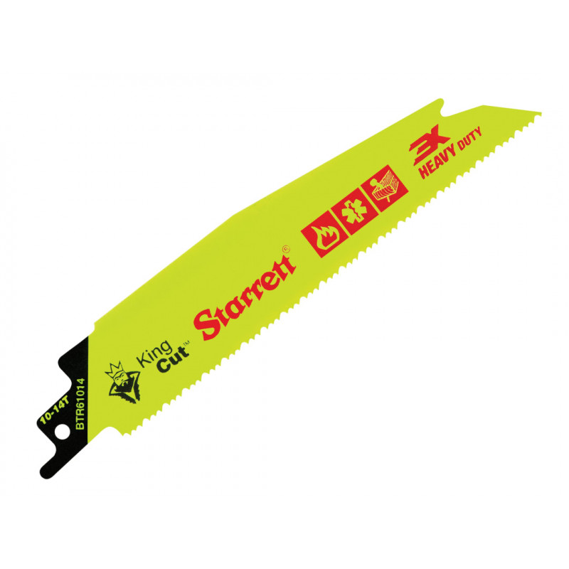 Starrett BTR61014-5 Bi-Metal King Cut™ Demolition Blade 152mm 10-14 TPI (Pack 5) Starrett BTR61014-5 Bi-Metal King Cut™ Demolition Blade 152mm 10-14 TPI (Pack 5)