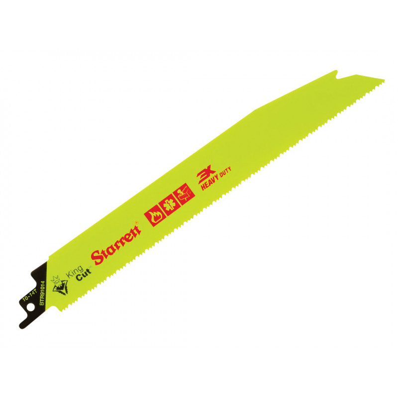 Starrett BTR91014-5 Bi-Metal King Cut™ Demolition Blade 228mm 10-14 TPI (Pack 5) Starrett BTR91014-5 Bi-Metal King Cut™ Demolition Blade 228mm 10-14 TPI (Pack 5)