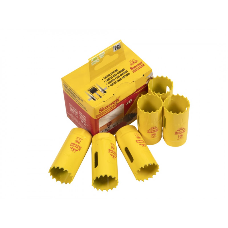 Starrett FCH0100-6 Fast Cut Bi-Metal Holesaw 25mm Bulk Pack of 6 Starrett FCH0100-6 Fast Cut Bi-Metal Holesaw 25mm Bulk Pack of 6