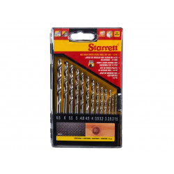 Starrett KBK13 HSS Split Point Drill Bit Set, 13 Piece