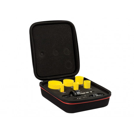 Starrett KFC06021 Fast Cut Bi-Metal Electrician's Holesaw Kit, 8 Piece