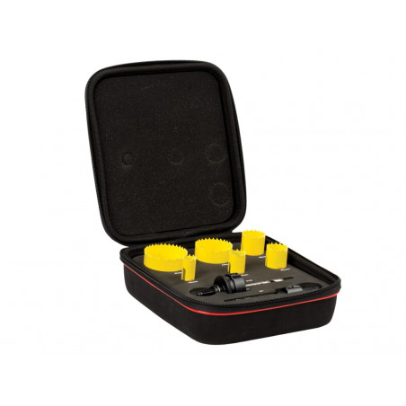 Starrett KFC06022 Fast Cut Bi-Metal Electrician's Holesaw Kit, 8 Piece