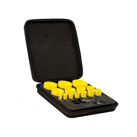 Starrett AX5427 KFC14021 Fast Cut Bi-Metal Universal Holesaw Kit, 16 Piece