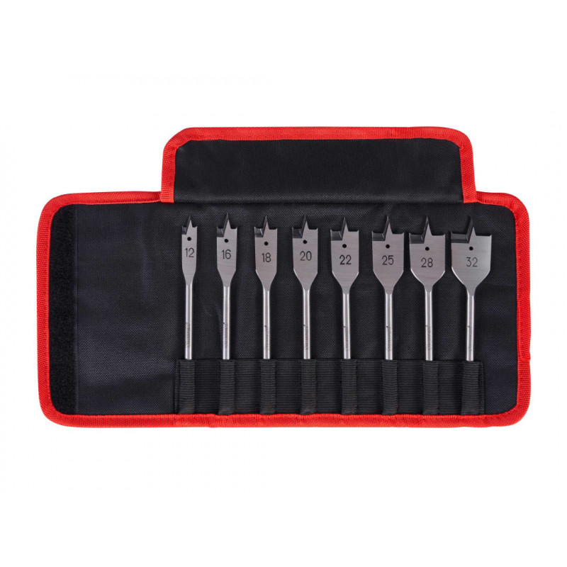 Starrett KFWDK08 Flat Wood Drill Bit Set, 8 Piece Starrett KFWDK08 Flat Wood Drill Bit Set, 8 Piece