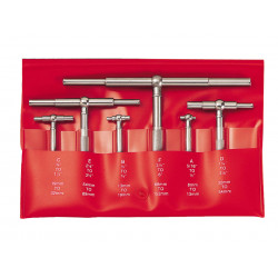 Starrett DC907 S579HZ Telescopic Gauge Set, 6 Piece 8-150mm