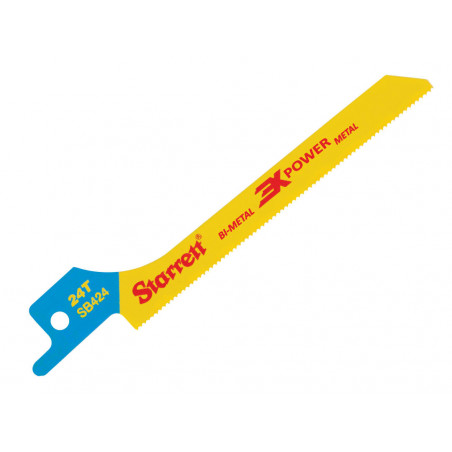 Starrett SB424-5 Bi-Metal Reciprocating Blade, Metal Scroll 100mm 24 TPI (Pack 5)
