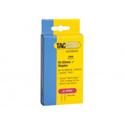 Tacwise 0285 91 Narrow Crown Staples 25mm - Electric Tackers (Pack 1000)
