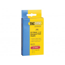 Tacwise 0287 91 Narrow Crown Divergent Point Staples 18mm - Electric Tackers (Pack 1000)