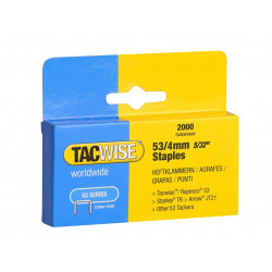 Tacwise 333 53 Light-Duty Staples 4mm (Type JT21 A) (Pack 2000)