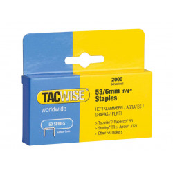 Tacwise 0334 53 Light-Duty Staples 6mm (Type JT21 A) (Pack 2000)