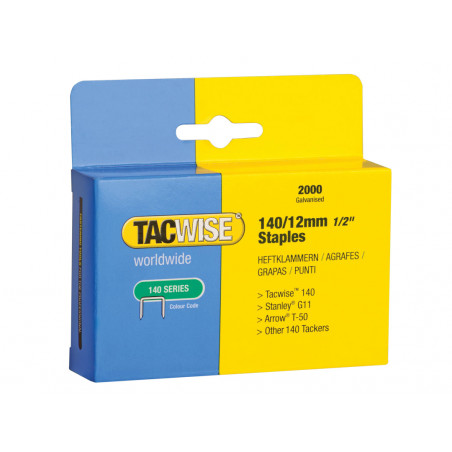 Tacwise 0348 140 Heavy-Duty Staples 12mm (Type T50 G) (Pack 2000)