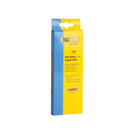 Tacwise 0481 500 18 Gauge 30mm Angled Nails (Pack 1000)