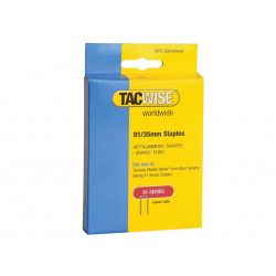 Tacwise 0746 91 Narrow Crown Staples 35mm - Electric Tackers (Pack 1000)