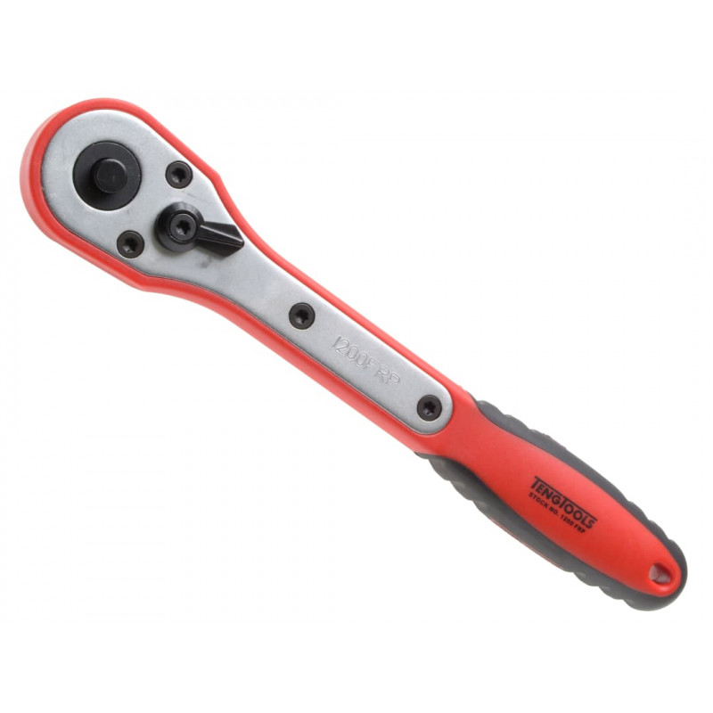 Teng 1200-FRP Quick-Release Reversible Ratchet 45 Tooth Fibre Handle - 1/2in Drive Teng 1200-FRP Quick-Release Reversible Ratchet 45 Tooth Fibre Handle - 1/2in Drive
