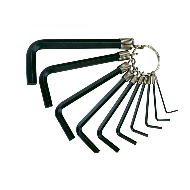 Teng 1425 Metric Hexagon Key Set on Ring, 10 Piece Teng 1425 Metric Hexagon Key Set on Ring, 10 Piece