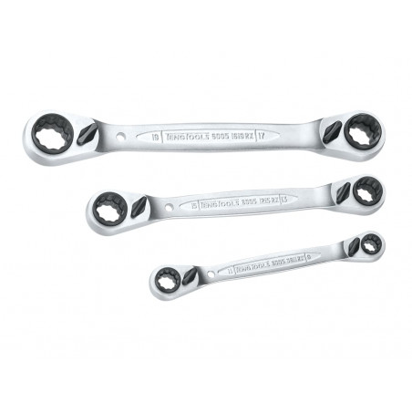 Teng 6503RX Multi Ratchet Ring Spanner Set of 3 8-19mm