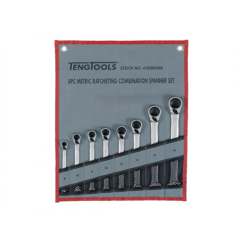 Teng 6508RMM Ratcheting Combination Spanner Set, 8 Piece Teng 6508RMM Ratcheting Combination Spanner Set, 8 Piece