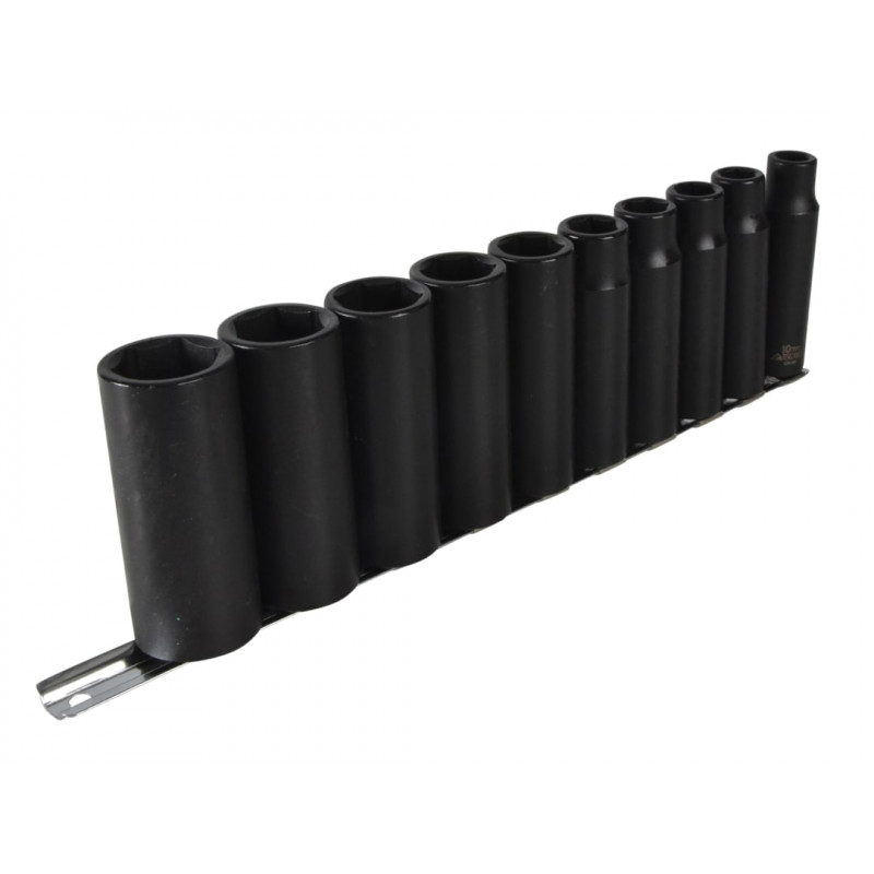 Teng 9126 1/2in Drive Deep Impact Socket Set, 10 Piece