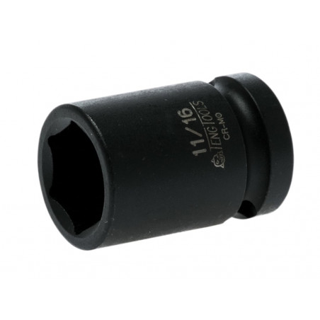 Teng 920122 Impact Socket Hexagon 6-Point 1/2in Drive 11/16in