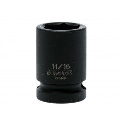Teng 920122 Impact Socket Hexagon 6-Point 1/2in Drive 11/16in