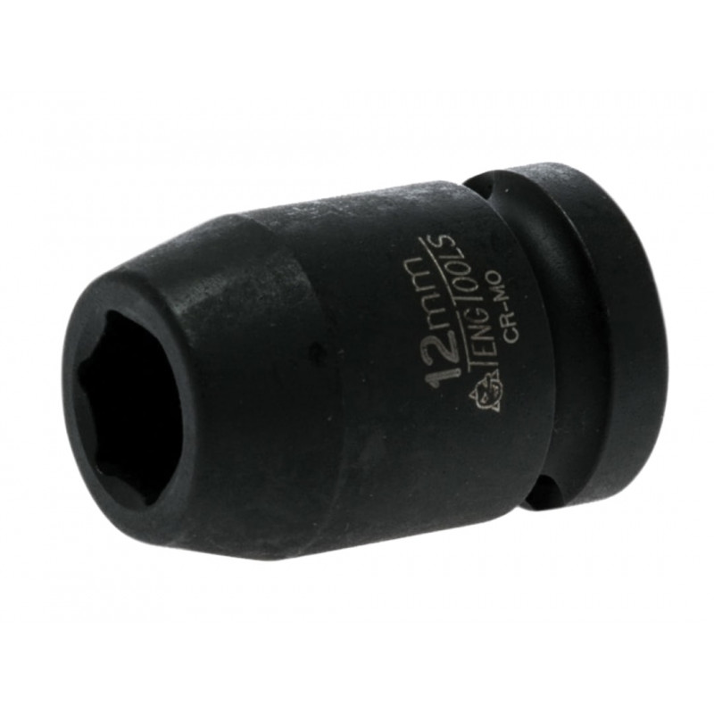 Teng 920512N Impact Socket Hexagon 6-Point 1/2in Drive 12mm Teng 920512N Impact Socket Hexagon 6-Point 1/2in Drive 12mm