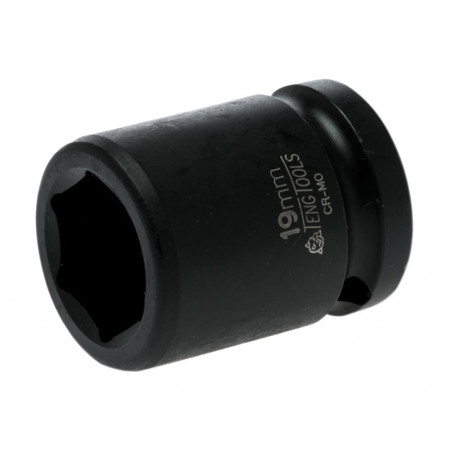 Teng 920519N1 Impact Socket Hexagon 6-Point 1/2in Drive 19mm
