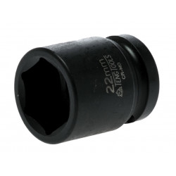 Teng 920522N Impact Socket Hexagon 6-Point 1/2in Drive 22mm