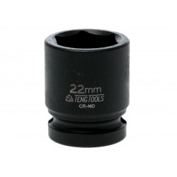 Teng 920522N Impact Socket Hexagon 6-Point 1/2in Drive 22mm