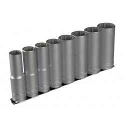 Teng M1207 1/2in Drive Socket Clip Rail Set, 8 Piece