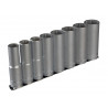 Teng M1207 1/2in Drive Socket Clip Rail Set, 8 Piece