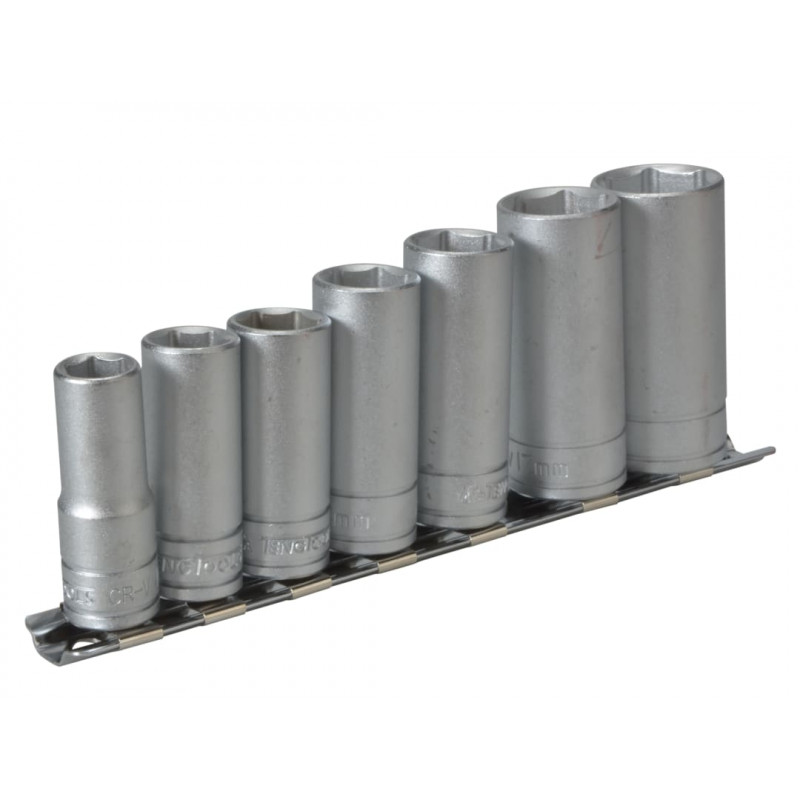 Teng M3807 Socket Clip Rail Set of 7 Metric 3/8in Drive Teng M3807 Socket Clip Rail Set of 7 Metric 3/8in Drive