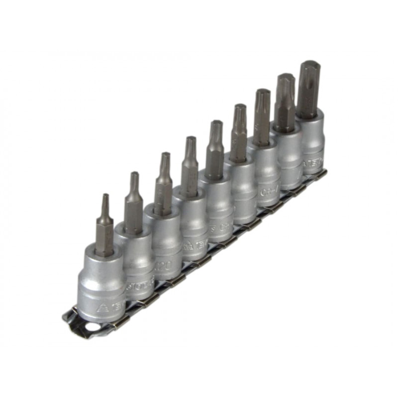 Teng M3813TX Socket Clip Rail Set of 9 External TORX 3/8in Drive Teng M3813TX Socket Clip Rail Set of 9 External TORX 3/8in Drive
