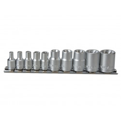 Teng M3814 Socket Clip Rail TX-E Set of 10 3/8in & 1/4in Drive