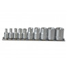 Teng M3814 Socket Clip Rail TX-E Set of 10 3/8in & 1/4in Drive