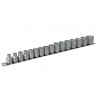 Teng M3816 Socket Clip Rail Set of 16 Metric 3/8in Drive