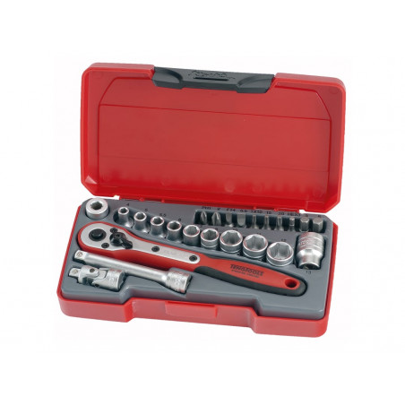 Teng T1424 Socket Set of 24 Metric 1/4in Drive