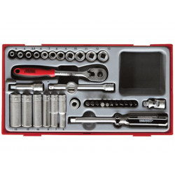 Teng TT1435 4-13mm Socket Set, 35 Piece - 1/4in Drive