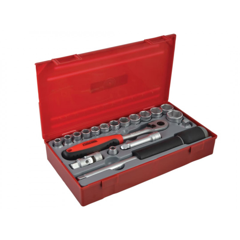 Teng TT3819 Regular Metric Socket Set, 19 Piece - 3/8in Drive Teng TT3819 Regular Metric Socket Set, 19 Piece - 3/8in Drive