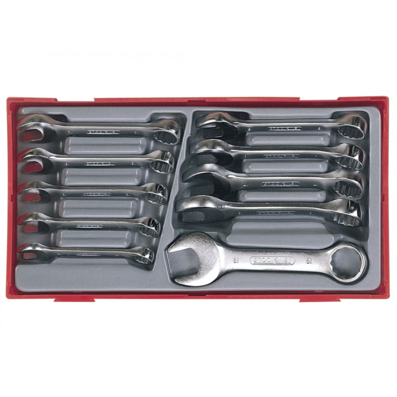 Teng TC40 TT6010M Metric Midget Combination Spanner Set, 10 Piece Teng TC40 TT6010M Metric Midget Combination Spanner Set, 10 Piece