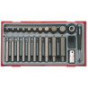 Teng TTHEX23 Metric Hex Bit Socket Set, 23 Piece - 1/2in Drive