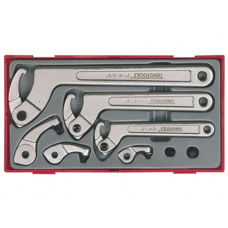 Teng TC33 TTHP08 Hook & Pin Wrench Set, 8 Piece
