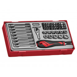 Teng TTMDQ49 Bit & Quick Chuck Driver Set, 49 Piece - 1/4in Drive