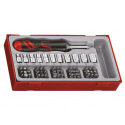 Teng TTMDRT64 Angled Ratcheting Bit Driver & Socket Set, 64 Piece