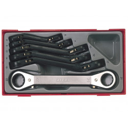 Teng TC38 TTRORS Metric Ratchet Ring Spanner Set, 6 Piece