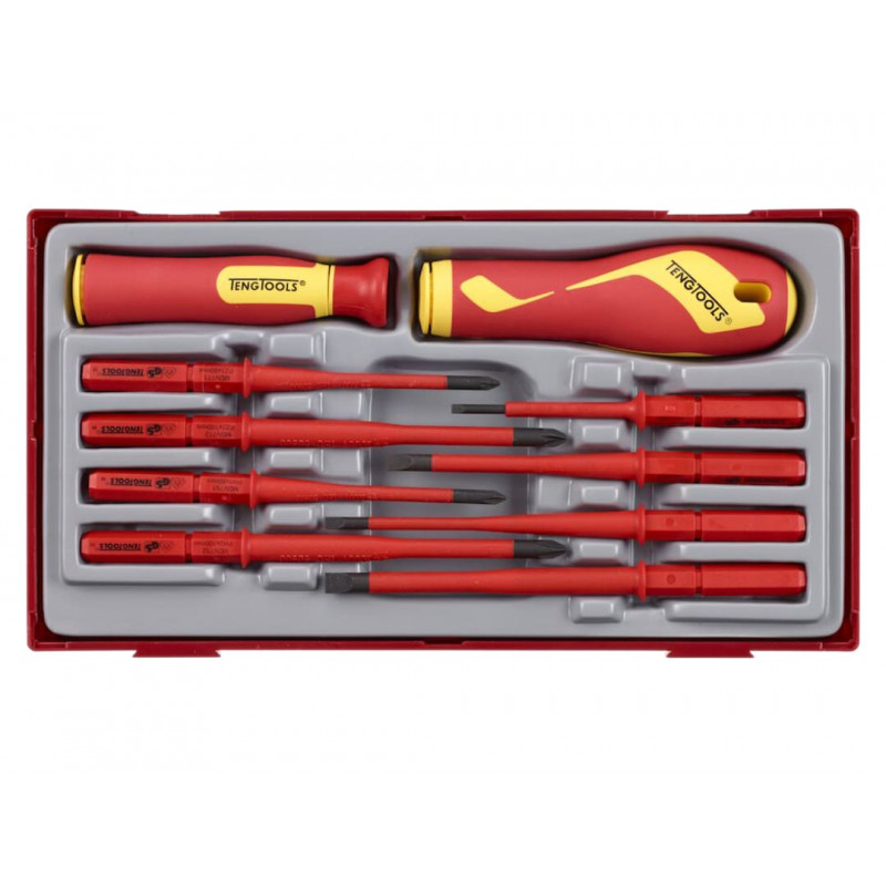 Teng TTV710N Insulated Interchangeable Blade Screwdriver Set, 10 Piece Teng TTV710N Insulated Interchangeable Blade Screwdriver Set, 10 Piece