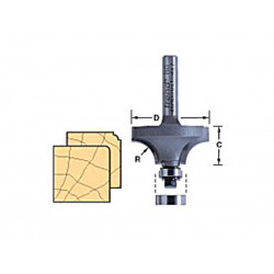 Trend 46/115X1/4TC 46/115 x 1/4 TCT Bearing Guided Ovolo & Round Over 1.6mm Radius