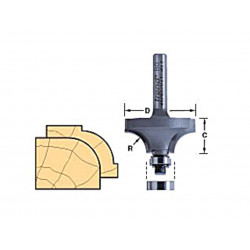 Trend 46/150X1/2TC 46/150 x 1/2 TCT Bearing Guided Ovolo & Round Over 12.7mm Radius