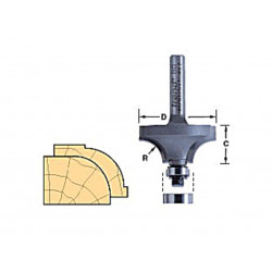 Trend 46/160X1/2TC 46/160 x 1/2 TCT Bearing Guided Ovolo & Round Over 16mm Radius